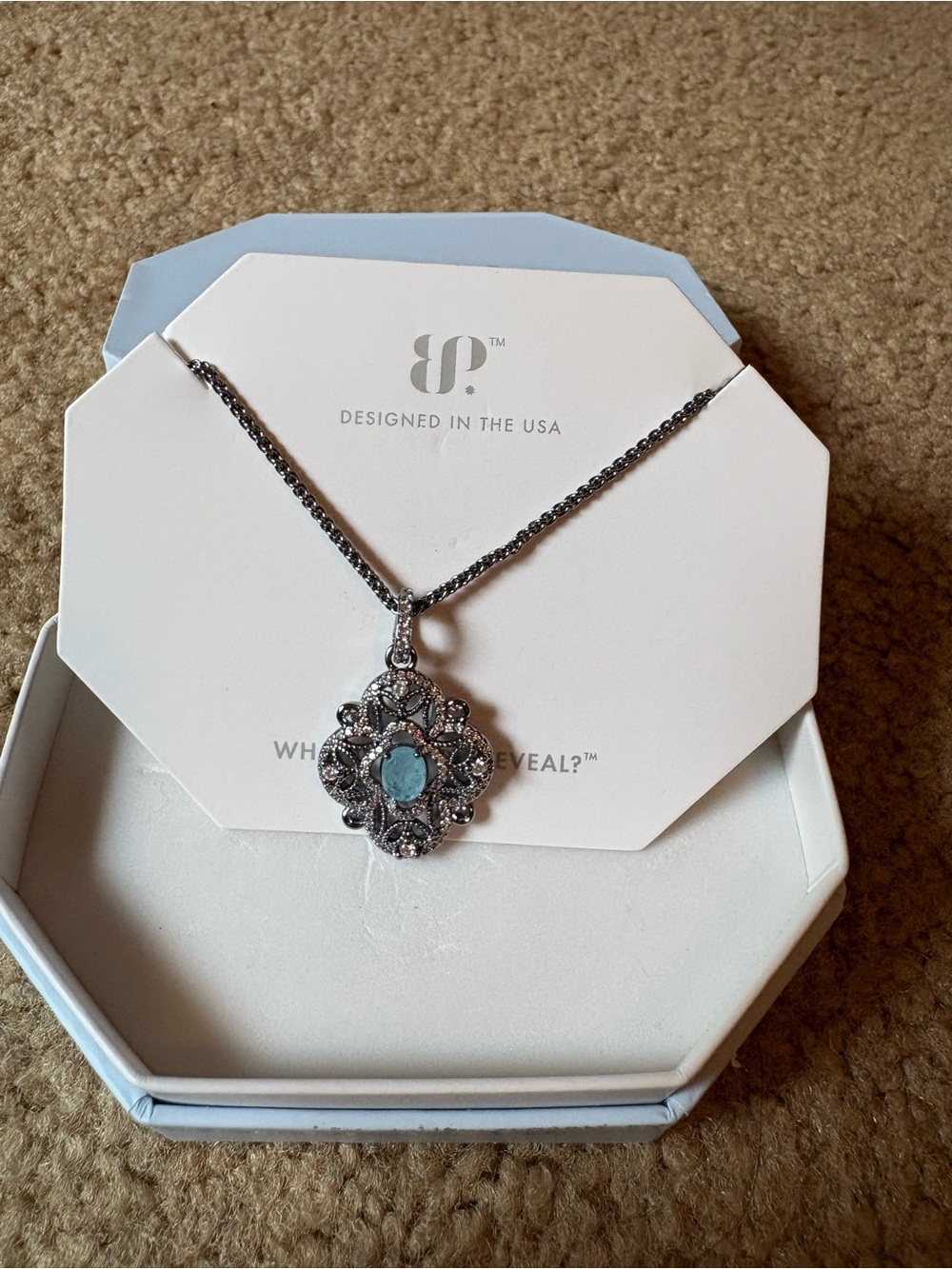 OG NECKLACE Pendant with Blue Stone
